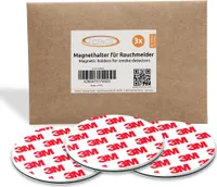 ECENCE Rauchmelder Magnethalter 3 Stück selbstklebende Magnethalterung für Rauchmelder Ø 70mm sc