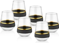 Hermia Concept, Erika,Glaset, Schwarz,Gold, 100% sklo