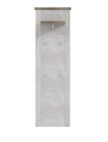 Garderobenpaneel Durio 63 Pinie weiß 62x200x35 cm Wandpaneel Garderobe