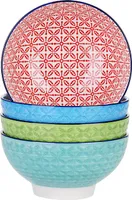 vancasso MACARON Porzellan Müslischalen, 4-teilig Schalen Set, Schüssel, Dessertschale, Eisschalen