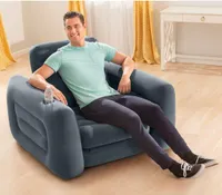 INTEX Ausziehbarer Sessel 117x224x66 cm Dunkelgrau