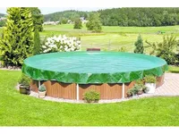 Abdeckplane für Pools, rund, 6,4 m, grün-schwarz