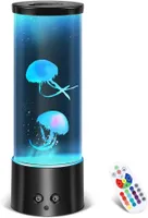 Quallenlampe, Aquarium-Nachtlicht, dimmbares Lavalicht mit 17 Farbwechseln und 4 Modi, Quallen Nachtlicht