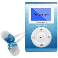 Sunstech DEDALOIII, MP3 Spieler, 8 GB, 3.5mm, FM-Radio, Blau, Kopfhörer enthalten
