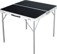 Linder Exclusiv Camping Klapptisch aus Aluminium mit Tragegriff 80x80x70 cm