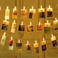Fotowand für Zimmer Deko, Lichterkette mit