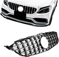 Premium Sport Grill Kühlergrill schwarz chrom glanz für Mercedes C-Klasse W205 S205