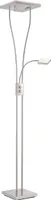 JUST LIGHT LED Stehleuchte HELIA dimmbar dimmbar über Drehdimmer, flexible Leseleuchte silber Wohnbereich, z.B. Wohnzimmer, Schlafzimmer, Esszimmer, Flur, Büro-/Arbeitszimmer 11776-55
