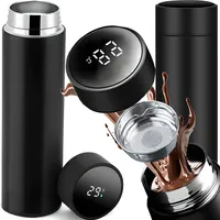 Thermosflasche 500ml LED Temperaturanzeige Touchscreen Isolierflasche Thermoskanne Trinkflasche Kaffeekanne Kaffee Tee Thermobecher Edelstahl Retoo