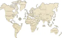 mapa světa 120 x 80 cm dřevo příroda 47 dílů