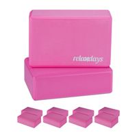 relaxdays 10 x Yogablock pink