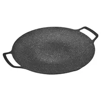 Všestranná kórejská okrúhla grilovacia panvica,  autentická kórejská grilovacia panvica na grilovanie mäsa a zeleniny s priemerom 32 cm – Bbqpan