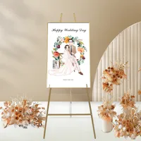 2 kusy plakátového rámu Kovový stojan Display Frame Display Stand Welcome Sign Wedding Easel Easel Stand for Weddings Party