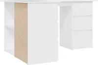 vidaXL Eckschreibtisch Weiß 145x100x76 cm Holzwerkstoff