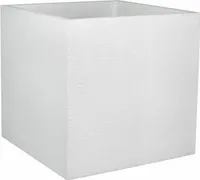 Quadratisches Blumentablett PLASTIC EDA Graphit - 57 L - 49,5 x 49,5 x 49,5 cm - Weißer Ceruse