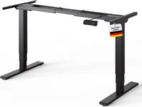 DESQUP® PRO PLUS Höhenverstellbarer Schreibtisch Gestell | Dual-Motor Tischgestell Höhenverstellbar | Elektrisches Tischgestell Schwarz mit Memory Funktion & Kollisionschutz
