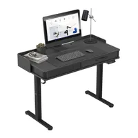 MARK ADLER Leader 8.0 Black | Höhenverstellbarer Schreibtisch Elektrisch Bürotisch Stehtisch | 120x60 cm | Bedienfeld mit 3 Speicherplätzen | Schwarz