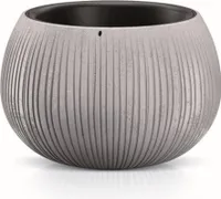 Prosperplast Beton Bowl doniczka doniczka betonowa konstrukcja 2 w 1 w tym doniczka plastikowa okrągła 370mm, beton