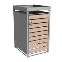 PPbin | Box na odpadky, obal na odpadky - 1 x 240 litrov - 68x80x124cm - Box na odpadky, domček na odpadky, sivý, NatureBOX