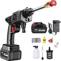 Vysokotlaký čistič, akumulátorový provoz, kompatibilní s 21V baterií Makita, 20000mAh baterie