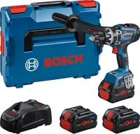Bosch Akku-Bohrschrauber BITURBO GSR 18V-150 C Professional 18Volt blau/schwarz 3x Akku (0615A5002T)