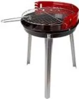 Holzkohle Rundgrill Standgrill Dreibein Grill Barbecue BBQ "Lyon" Ø 34 cm rot