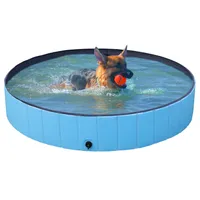 Yaheetech Hundepool Swimmingpool Planschbecken Badewanne Wasserbecken für Hunde 160 x 30 cm