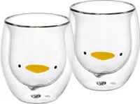 GRÄWE Doppelwandige-Thermogläser, 285ml, 2er Set, Motiv Ente