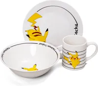 FRÜHSTÜCKSSET POKEMON PIKACHU (SCHALE,TASSE,TELLER - Fanartikel