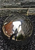 Dekorationskugel 40 cm Edelstahl schwarz poliert Dekokugel Gartenkugel