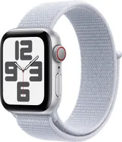 Apple Watch SE GPS + Cellular 40mm Silver Aluminium Case mit Blue Cloud Sport Band (MXGE3QF/A)
