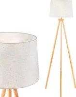 LUMILED Stehlampe Dreibein, Moderne Tripod Stehlampe, Stehlampe Wohnzimmer mit Lampenschirm, Leseleuchte Bodenlampe für Wohnzimmer, Schlafzimmer, Büro