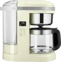 KitchenAid Filterkaffeemaschine 5KCM1209 EAC Creme bis 12 Tassen 1100 W einstellbare Kaffeestärke Aromawahlfunktion Warmhaltefunktion Permanentfilter