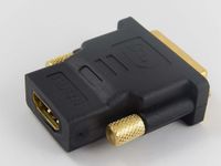 vhbw HDMI-DVI Adapter zum Anschluss von DVI-Geräten - HDMI-A-Buchse auf DVI-Stecker, Schwarz