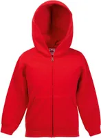 F401NK - Fruit of the Loom Kids´ Classic Hooded Sweat Jacket Red    164