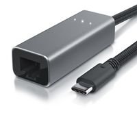 Primewire USB C Netzwerkadapter Gigabit - USB Typ C auf RJ45 Externe Netzwerkkarte RJ45 Konverter - Fast Ethernet 1000 Mbit - kompatibel mit iPad Pro 2018/2020, MacBook Pro/Air, Surface Book 2/3 UVM.