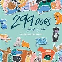 Laurence King Publishing 9781913947156 299 Dogs (and a cat) Katze Hunde-Cluster-Puzzle, Teal/Turquoise Green