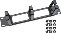 HMF 63353-02 Rangierpanel für Serverschrank, 10 Zoll, 1 HE, 3 Führungsbügel, Schwarz