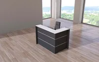 Kerkmann BARI recepční stůl ve tvaru L, antracit, bílá 150,0 x 95,0 x 108,0 cm