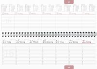 Tisch-Querkalender Profi blau 2024 - Büro-Planer 29,7x10,5 cm - Tisch-Kalender - 1 Woche 2 Seiten - Ringbindung - Alpha Edition