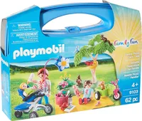PLAYMOBIL 9103 Picknick mit Kinderwagen und Dreirad Family Fun Koffer