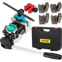 VEVOR brzdový nástroj na drážkovanie rúr, 45-stupňové jednoduché, dvojité a bublinkové drážkovanie pre veľkosti rúr 3/16", 1/4", 5/16" a 3/8", vhodné pre mäkké kovové alebo medené rúry