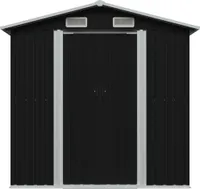 vidaXL Szopa ogrodowa stalowa antracytowa 204 x 132 x 186 cm