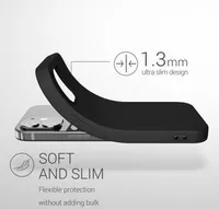 kwmobile Hülle kompatibel mit Apple iPhone 12 / iPhone 12 Pro Hülle - weiches TPU Silikon Case - Cover geeignet für kabelloses Laden - Schwarz matt