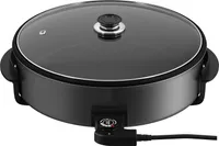 Elektrische pfanne Scheffler elektrisch Pizzapfanne 30cm Elektropfanne mit decke,Multifunktionspfanne mit Antihaftbeschichtet,5 Einstellbare Temperaturen,5L,1500W(EPP-30)