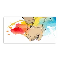 Coloray Obrázek vytištěný na plátně 120x60cm Nástěnné umění na plátně Malba Obraz na plátně - Navíjející ruce