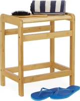 relaxdays Badhocker Bambus