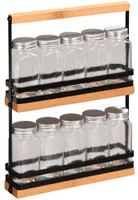 KESPER Gewürzregal 58036 mit 10 leeren Gewürzgläsern / Gewürzständer / Gewürzgalerie