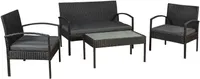 Sofa z polirattanu Trinidad 200154, czarna (InternetovaZahrada)