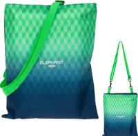 Turnbeutel Sportbeutel Kinder Jungen Mädchen Elephant Hero Signature Attach Bag Schultergurt 12865 Cube Green Blue (Grün Blau)